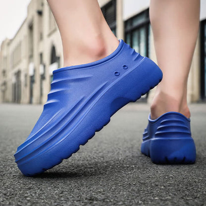 Solid Color Waterproof Non-slip Soft Sole Kitchen Shoes - image 2