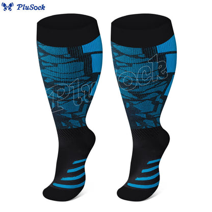 Plus Size Graphic Fitness Compression Socks(3 Pairs) - image 2