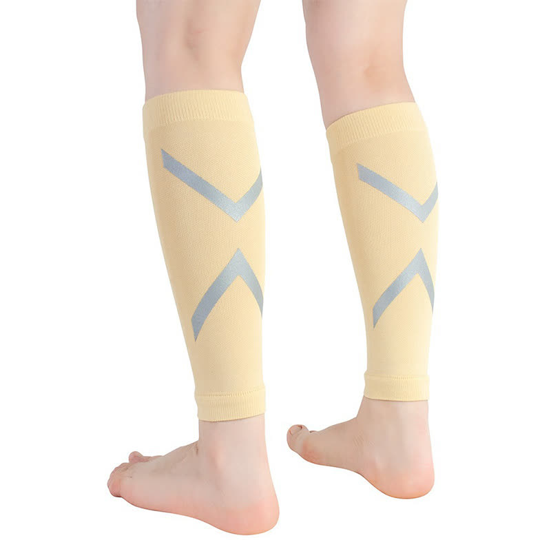 Reflective sports Compression Calf Sleeves - Nude - XL - image 0