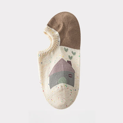 Cute Patterned No Show Socks(8 Pairs)