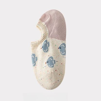 Cute Patterned No Show Socks(8 Pairs)