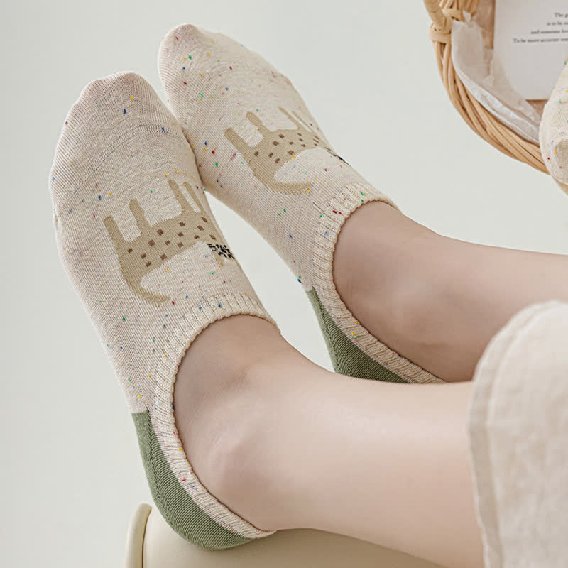 Cute Patterned No Show Socks(8 Pairs)
