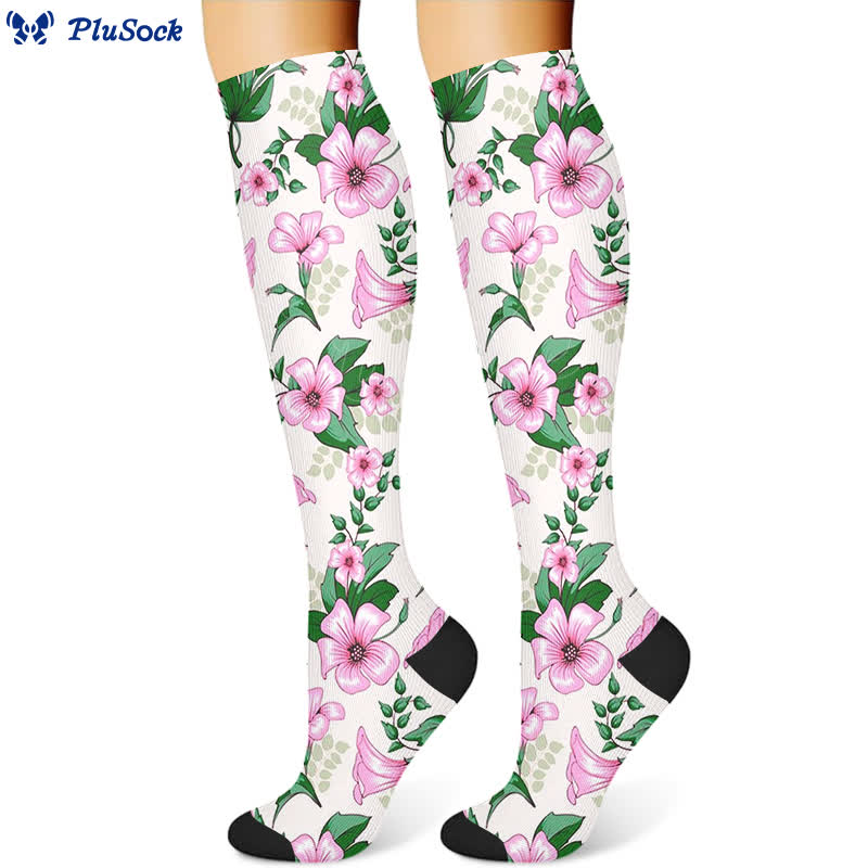 Luxurious Flower Compression Socks(3 Pairs) - image 4