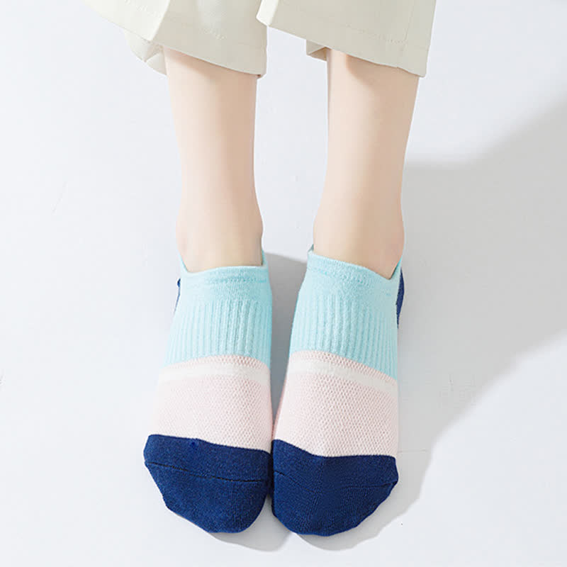 Color Stitching Sports Breathable Ankle Compression Socks(6 Pairs) - image 10