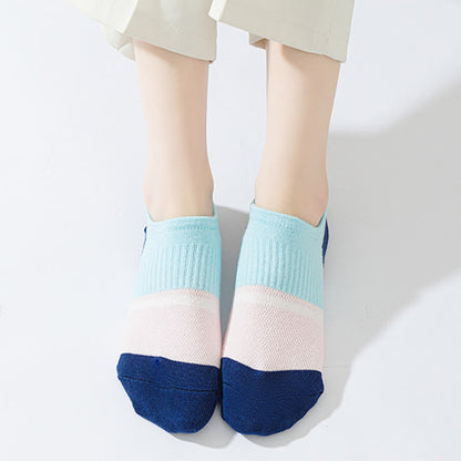 Color Stitching Sports Breathable Ankle Compression Socks(6 Pairs) - image 10