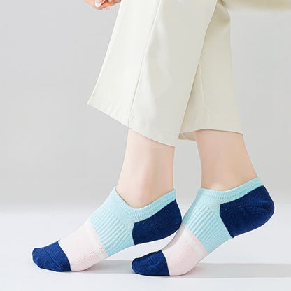 Color Stitching Sports Breathable Ankle Compression Socks(6 Pairs) - image 9