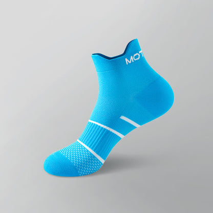 Letter Thin Solid Color Breathable Ankle Compression Socks(6 Pairs) - Blue - EU38-44(US5-10) - image 4