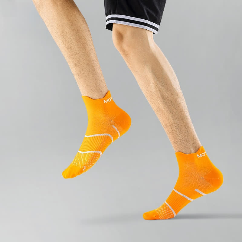 Letter Thin Solid Color Breathable Ankle Compression Socks(6 Pairs)