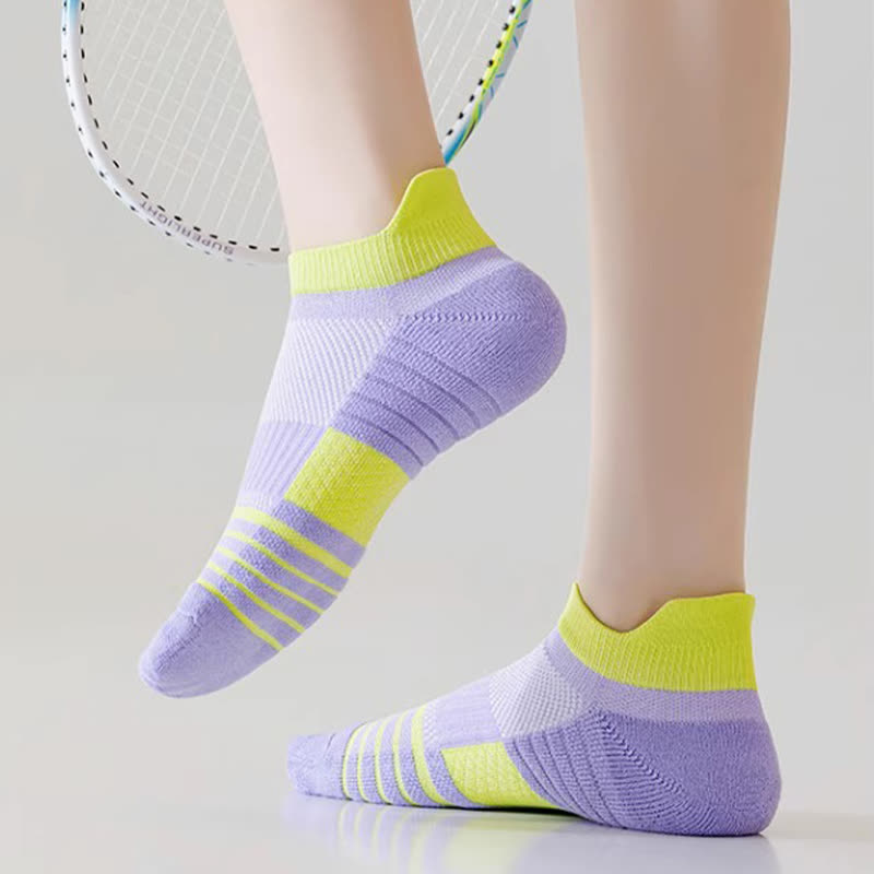 Striped Sweat-wicking Cotton Sports Ankle Compression Socks(6 Pairs) - image 3