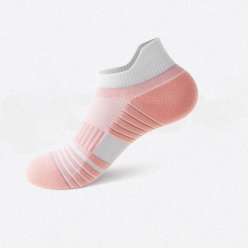 Striped Sweat-wicking Cotton Sports Ankle Compression Socks(6 Pairs) - Pink - EU36-41(US4-7.5) - image 9