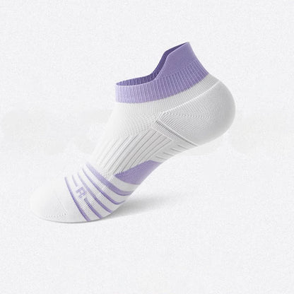 Striped Sweat-wicking Cotton Sports Ankle Compression Socks(6 Pairs)