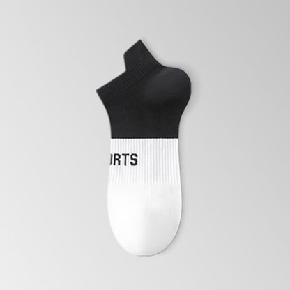Letter Thin Breathable Sports Ankle Compression Socks(5 Pairs) - Black - EU35-40(US3-7) - image 11