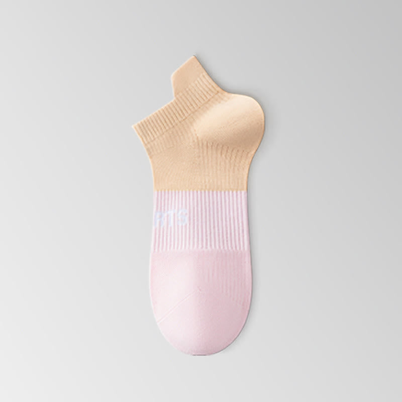 Letter Thin Breathable Sports Ankle Compression Socks(5 Pairs) - Pink - EU35-40(US3-7) - image 10