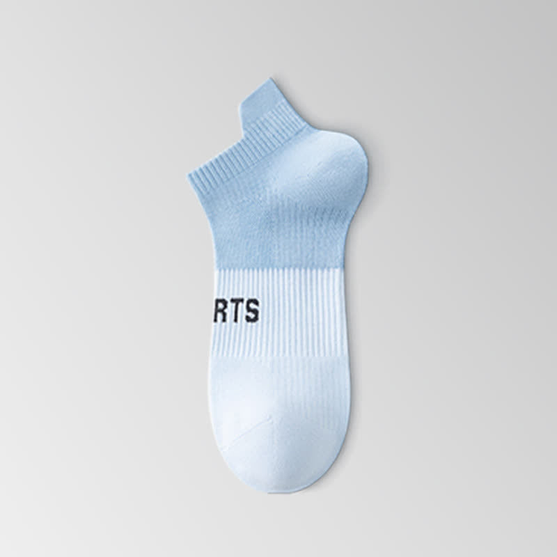 Letter Thin Breathable Sports Ankle Compression Socks(5 Pairs) - Blue - EU35-40(US3-7) - image 7