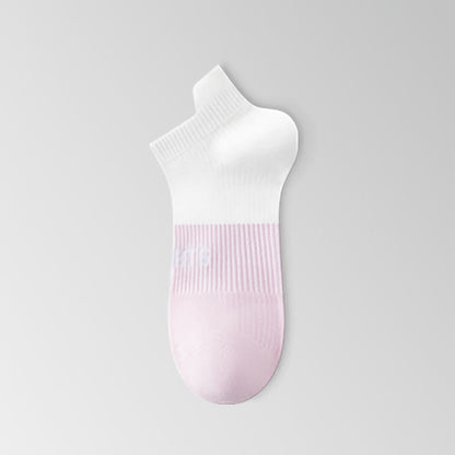 Letter Thin Breathable Sports Ankle Compression Socks(5 Pairs) - White&Pink - EU35-40(US3-7) - image 9
