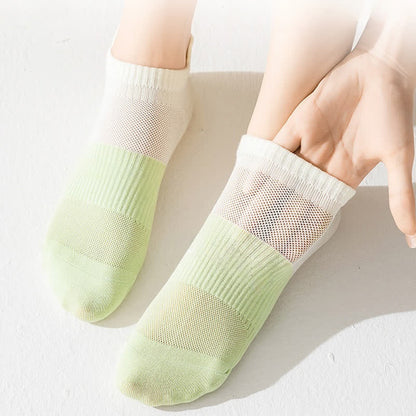 Letter Thin Breathable Sports Ankle Compression Socks(5 Pairs)