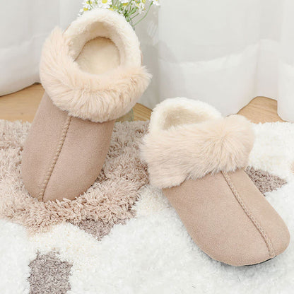 Plus Size Fluffy Non-slip Slippers - Khaki - EU44-45(US10-11) - image 6
