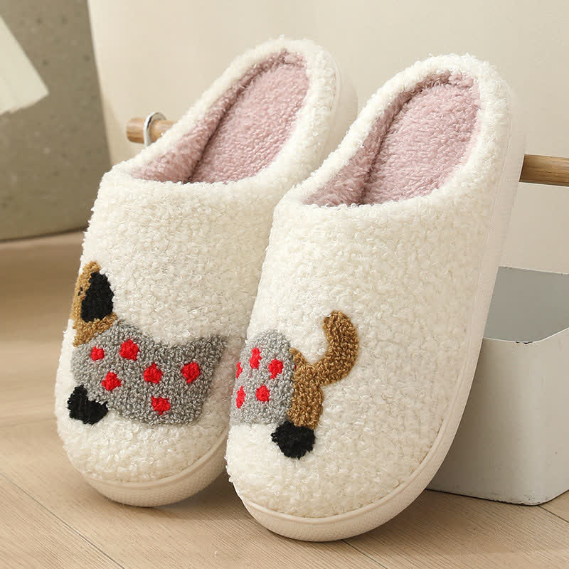 Plus Size Plush Animal Print Slippers - B - EU43-44(US9-10) - image 8
