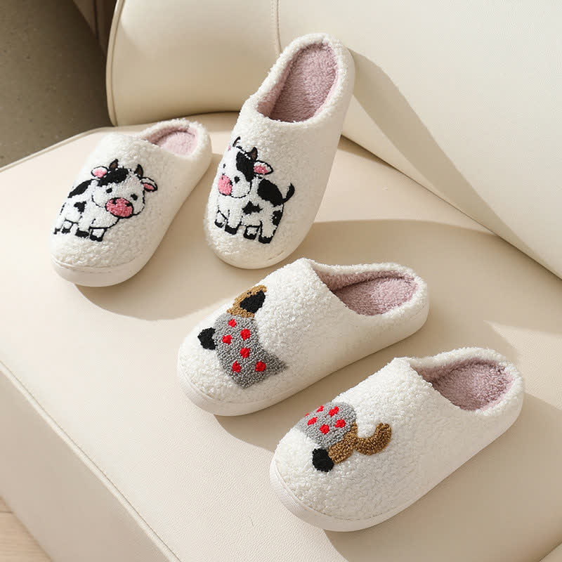 Plus Size Plush Animal Print Slippers - image 2
