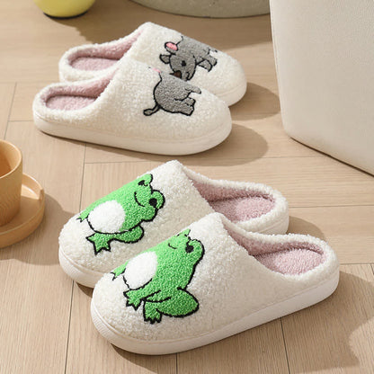 Plus Size Plush Animal Print Slippers - image 4
