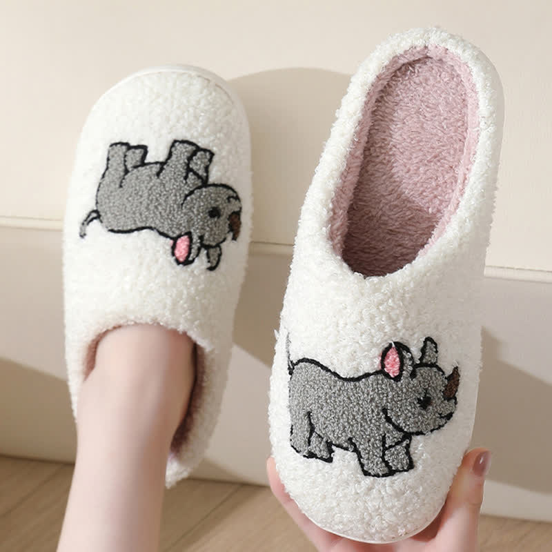 Plus Size Plush Animal Print Slippers - image 15