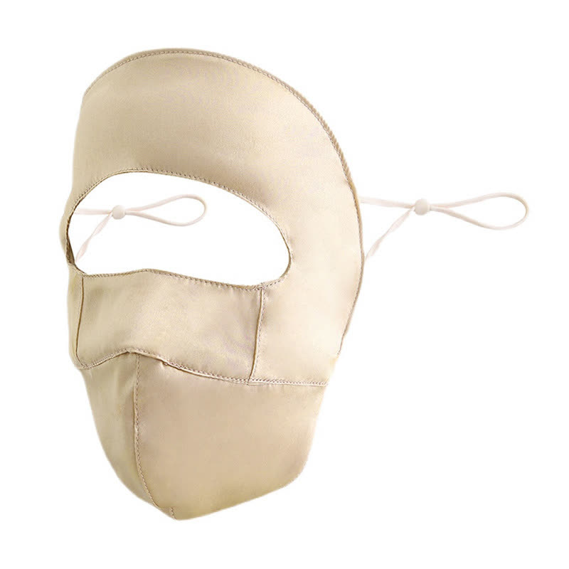 Natural Silk Sun Protection Mask - Champagne - One Size - image 3