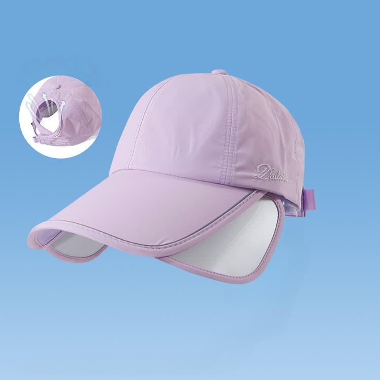 Outdoor Sun Protection Visor Hat - Purple - One Size - image 5
