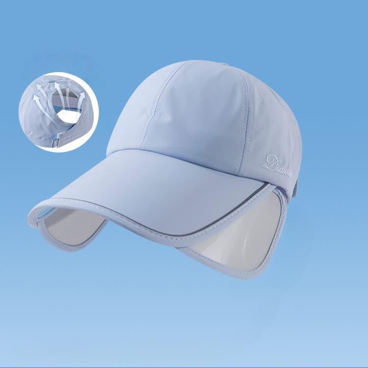 Outdoor Sun Protection Visor Hat - Blue - One Size - image 6