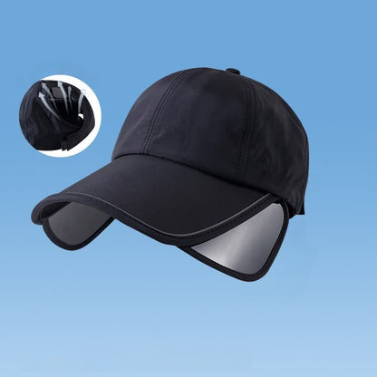 Outdoor Sun Protection Visor Hat - Black - One Size - image 7