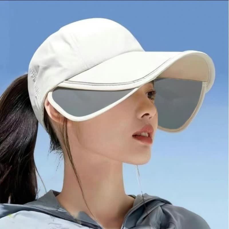 Outdoor Sun Protection Visor Hat - White - One Size - image 1