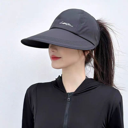 Outdoor Sports Quick-drying Wide Brim Sun Hat - Black - One Size - image 2