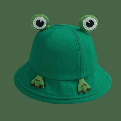 Cute Frog Design Bucket Hat - Green - One Size - image 8