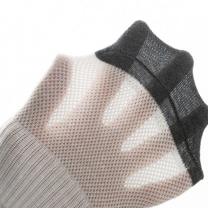 Color Block Breathable Sport Ankle Socks(6 Pairs) - image 11