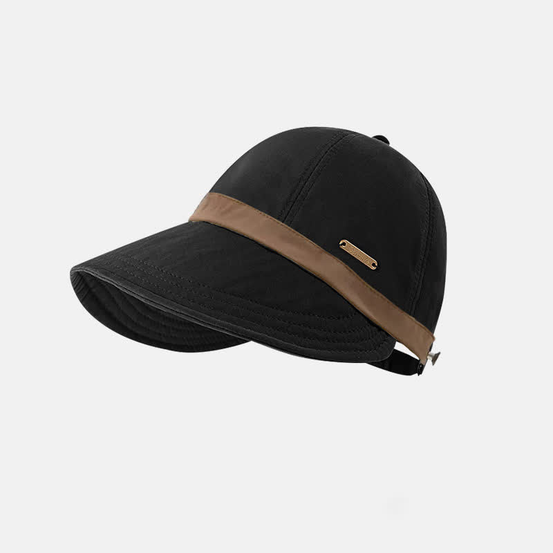 Color Block Sun Visor Hat - Black - One Size - image 1
