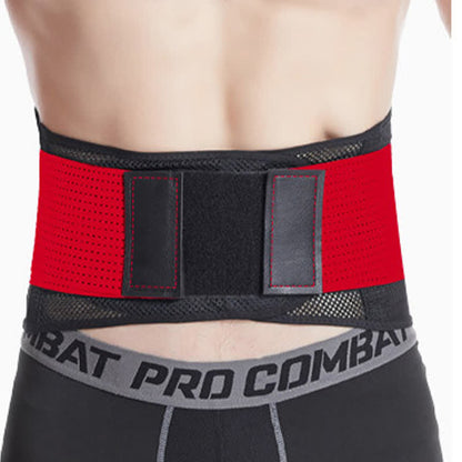Sports Waist Support Belt Brace - Red - L - image 7