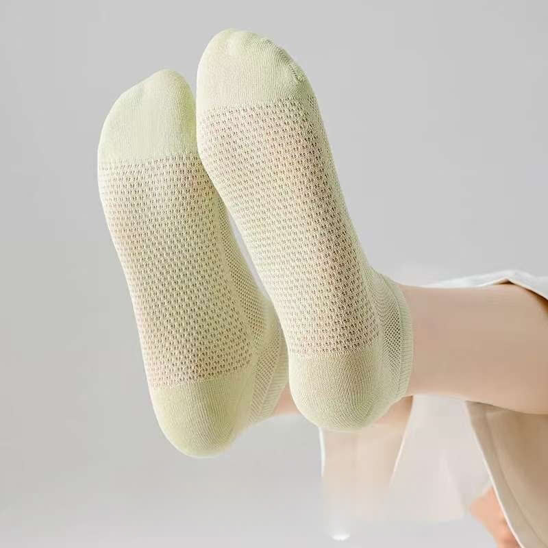 Thin Breathable Sweat-absorbent Mesh Cotton Ankle Socks(5 Pairs) - image 12