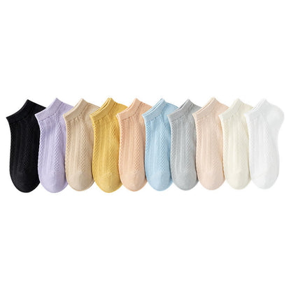 Breathable Lightweight Delicate Mesh Ankle Socks(10 Pairs)