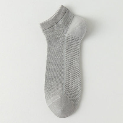 Mesh Breathable Thin Solid Color Ankle Socks(8 Pairs)