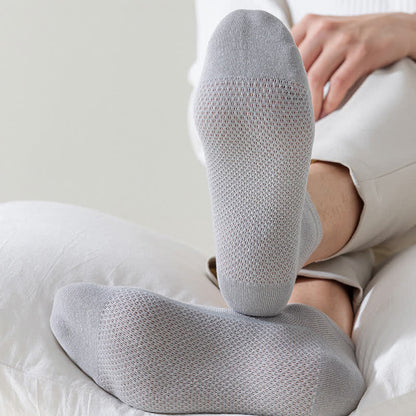 Mesh Breathable Thin Solid Color Ankle Socks(8 Pairs)