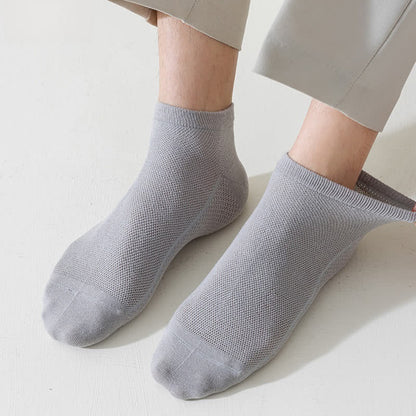 Mesh Breathable Thin Solid Color Ankle Socks(8 Pairs)