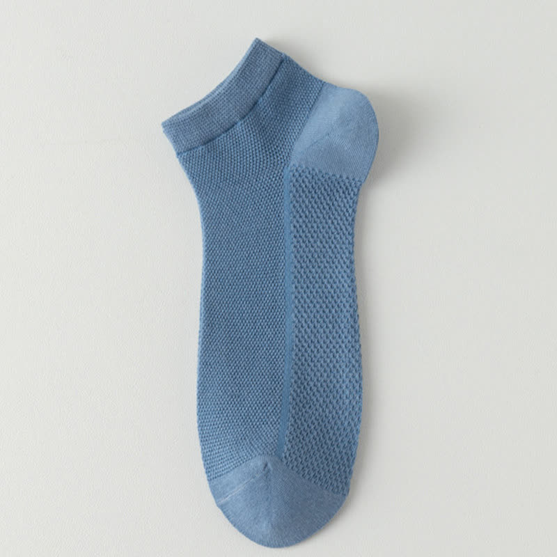 Mesh Breathable Thin Solid Color Ankle Socks(8 Pairs)