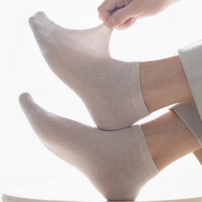 Mesh Breathable Thin Solid Color Ankle Socks(8 Pairs) - image 12