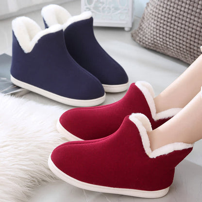 Solid Color High Top Warm Slippers - image 3