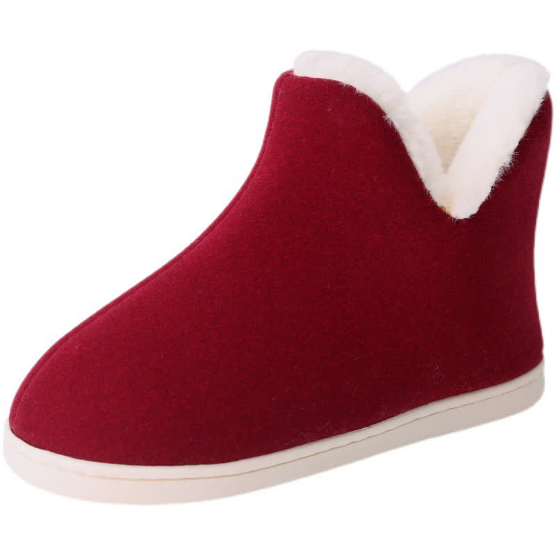 Solid Color High Top Warm Slippers - image 13