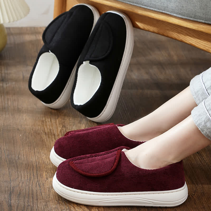 Plus Size Non-Slip Velcro Warm Slippers - image 1