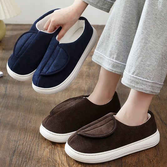 Plus Size Non-Slip Velcro Warm Slippers - image 1