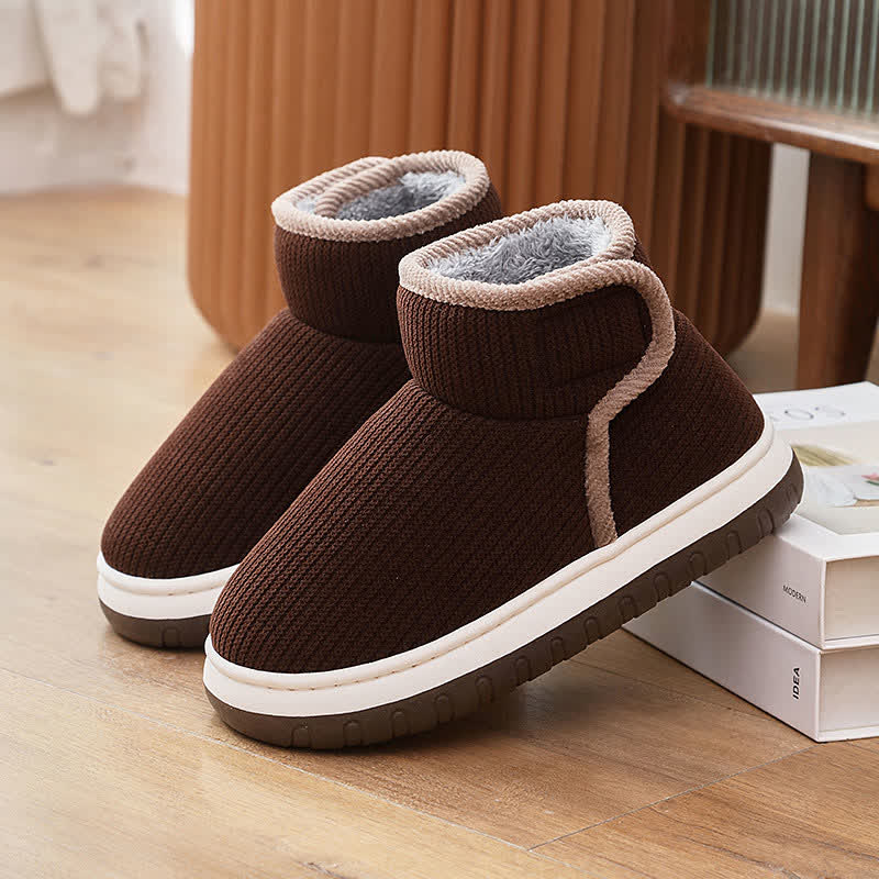 Warm Non-slip Thick-soled Slippers - Brown - EU42-43(US8.5-9) - image 13