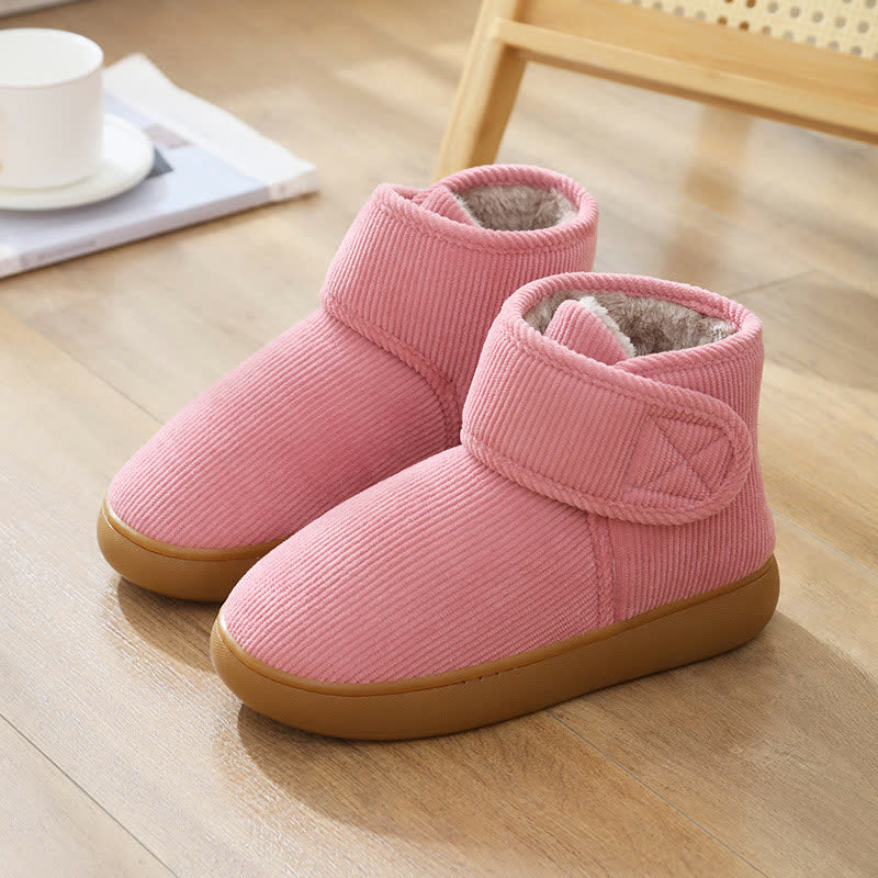 Velcro High Top Warm Indoor Slippers - Pink - EU42-43(US7-7.5) - image 5