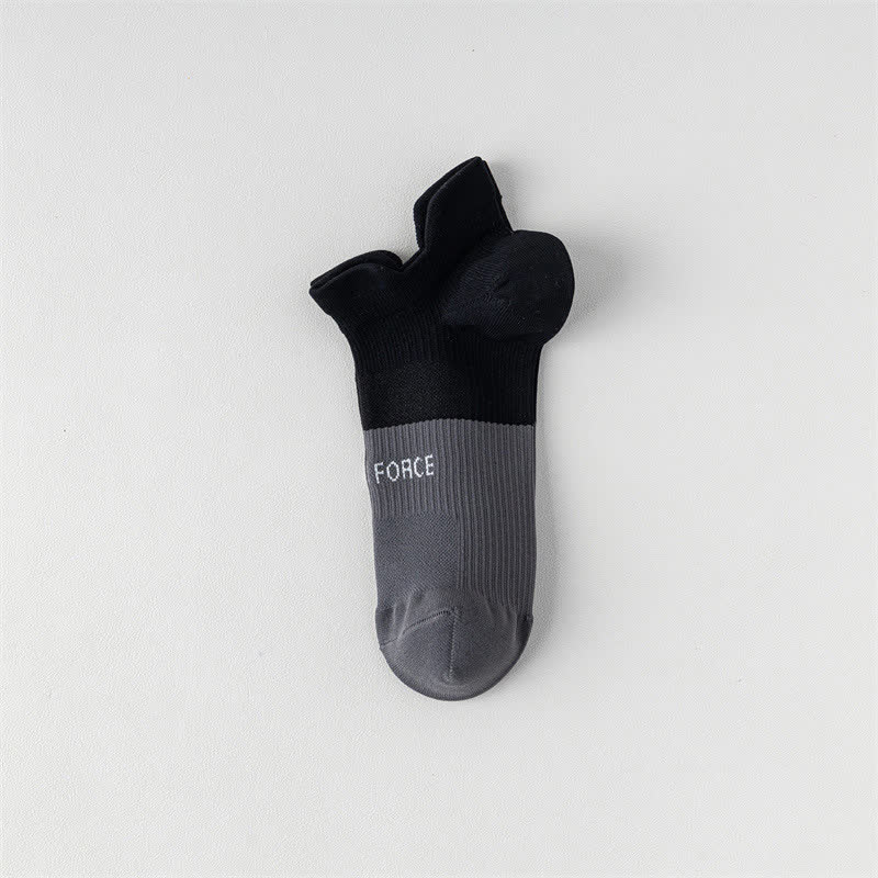 Color Block Letter Print Ankle Compression Socks(8 Pairs) - Black&Grey - EU38-41(US5-7.5) - image 13