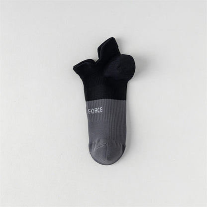Color Block Letter Print Ankle Compression Socks(8 Pairs) - Black&Grey - EU38-41(US5-7.5) - image 13